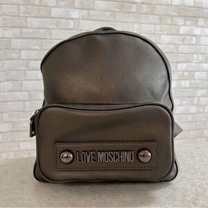 Love Moschino- Mini Backback | Gray W/ Gunmetal Hardware | Dustbag, Paperwork